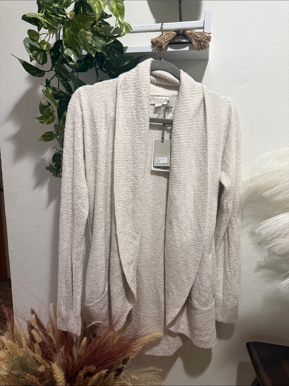 Barefoot Dreams Women's Open-Front Cardigan - Cream